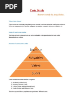 Caste Divide: - Research Study by Anuj Shaha..