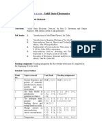 Course Outline - Solid State Electronics