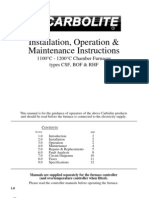 Installation, Operation & Maintenance Instructions: 1100°C - 1200°C Chamber Furnaces Types CSF, BOF & RHF