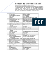 Exercício Combinado de Autoconhecimento