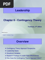 Leadership: Chapter 6 - Contingency Theory