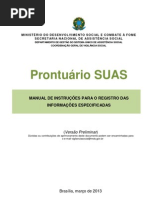 Manual de Orientação para Preencimento Do Prontuário SUAS