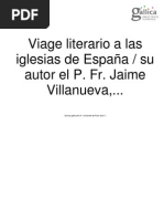 Viage Literario Alas Iglesias de España - Tomo XX