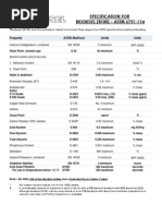 Specification For BIODIESEL (B100) - ASTM 6751-11a: Property ASTM Method Limits Units