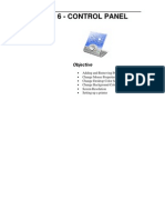 Lesson 6 - Control Panel: Objective