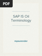 SAP IS Oil Terminology