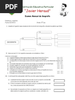 Examen de Geo 5sec Mes de Abril