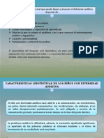 Caracteristicas Linguisticas de La Diversidad Auditiva