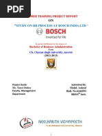 Study On HR Process at Bosch India LTD ": Summer Training Project Report