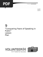 Conquering Fears of Speaking in Public Lesson Plan