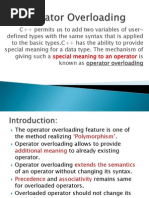 Operator Overloading & Data Conversion