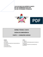 NT 10-2010 - Saidas de Emergência, Parte 1 - Condições Gerais