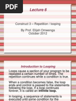 Construct 3 - Repetition / Looping by Prof. Elijah Omwenga October 2012