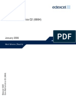 Edexcel GCE Core 2 Mathematics C2 Advanced Subsidary Jan 2006 6664 Mark Scheme