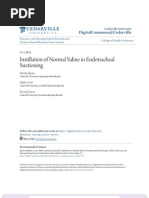 Instillation of Normal Saline in Endotracheal Suctioning