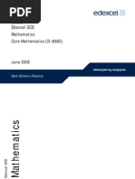 Edexcel GCE Core 3 Mathematics C3 6665 Advanced Subsidiary Jun 2006 Mark Scheme