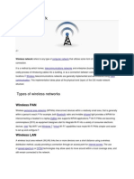 Wireless Network: Types of Wireless Networks