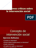 Reflexiones Críticas Sobre La Intervención Social. Sesión 1