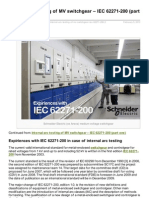 Internal Arc Testing of MV Switchgear IEC 62271200 Part Two