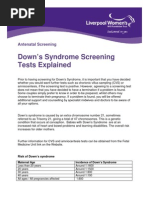 Downs Syndrome Screening Tests Explained