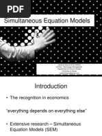 Simultaneous Equation Models