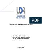 Manual para La Elaboración de Tesis