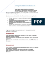 Breve Cronología de La Televisión Educativa en México