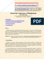 Coherence of Bio Photons