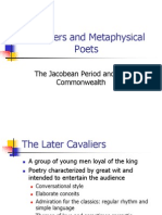 Cavaliers and Metaphysical Poets