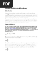 Measures of Central Tendency