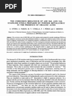 The Corrosion Behaviour of Aisi 304L and 316L Stainless Steels Prepared by Powder Metallurgy in The Presence of Organic Acids