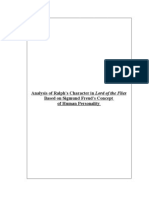 Analysis of Ralph's Character in "Lord of The Flies" (Based On Sigmund Freud's Concept of Human Personality)