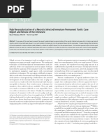 Pulp Revascularization of A Necrotic Infected Immature Permanent Tooth: Case Report and Review of The Literature