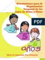 Organización Temporal de Aprendizajes de Niñ@s