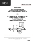 TM 9-4940-531-24P Cleaner Steam, High Pressure, Water Jet, Trailer Mounted