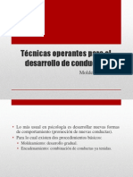 Técnicas Operantes para El Desarrollo de Conductas