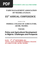 FAMAN FAMAN Conference 2011 Final Announcement