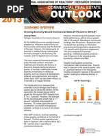 Commercial Real Estate Outlook August 2013