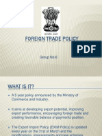 Foreign Trade Policy: Group No.6