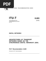 Itu-T: Architectures of Transport Networks Based On The Synchronous Digital Hierarchy (SDH)