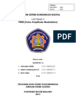 Praktikum Sistem Komunikasi Digital PWM (Pulsa Amplitude Modulation)