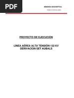 Proyecto de Ejecucion Linea Aerea de Alta Tension 132kv PDF