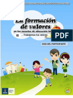 La Formacion de Valores en Las Escuelas de Educación Básica II GUIA DEL PARTICIPANTE Final