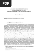 Eph-XVIII-04 A Case of Hellenistic Influence On The Roman Architecture. Miliary Headquarters and Civilian Forums, Alexandru Diaconescu