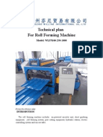 Technical Plan For Roll Forming Machine: Model: WLFM40-250-1000