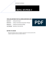 Configuring Hyper-V: This Lab Contains The Following Exercises and Activities