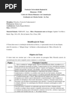 Fichamento Do Mito À Razão Filosofia