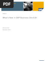 What's New in SAP Business One 8.81