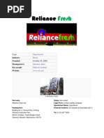 Reliance Fresh Assignment