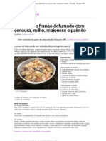 Salpicão de Frango Defumado Com Cenoura, Milho, Maionese e Palmito